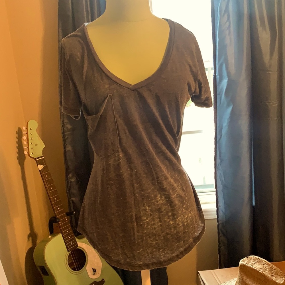 Blue v-neck